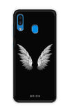 White Angel Wings Samsung Galaxy A30 Back Cover