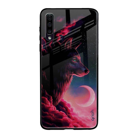 Moon Wolf Samsung Galaxy A50 Glass Cases & Covers Online