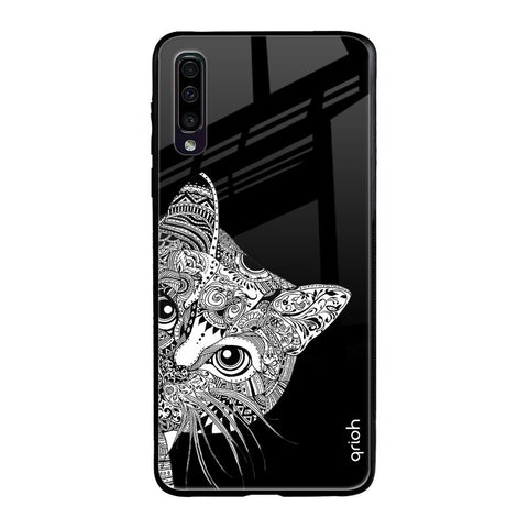 Kitten Mandala Samsung Galaxy A50 Glass Cases & Covers Online