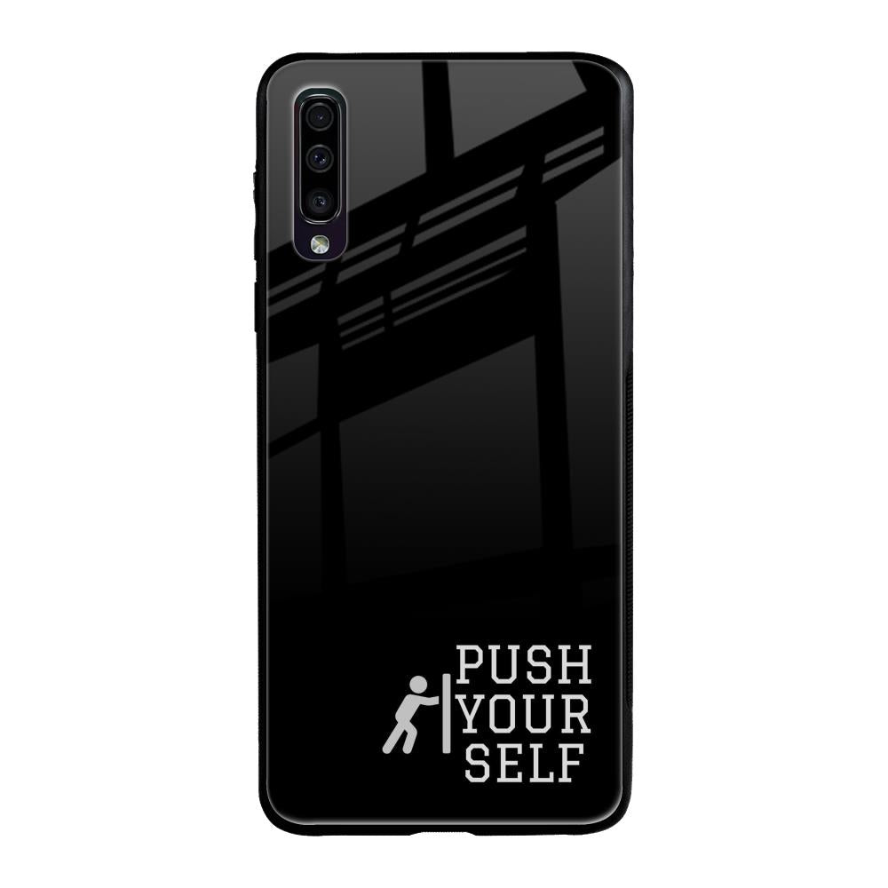 Push Your Self Samsung Galaxy A50 Glass Back Cover Online