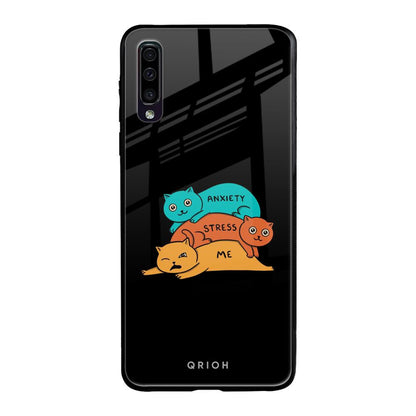 Anxiety Stress Samsung Galaxy A50 Glass Back Cover Online