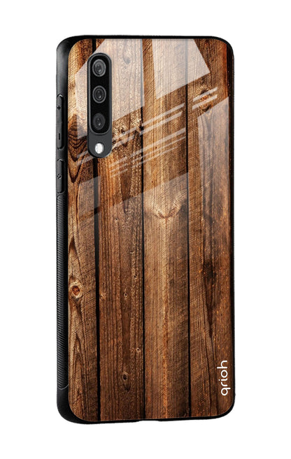 Timber Printed Glass case for Samsung Galaxy A50