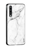 Modern White Marble Glass case for Samsung Galaxy A50