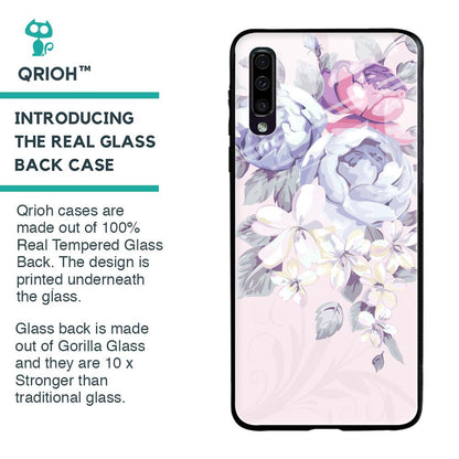 Elegant Floral Glass case for Samsung Galaxy A50