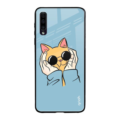 Adorable Cute Kitty Samsung Galaxy A50 Glass Cases & Covers Online