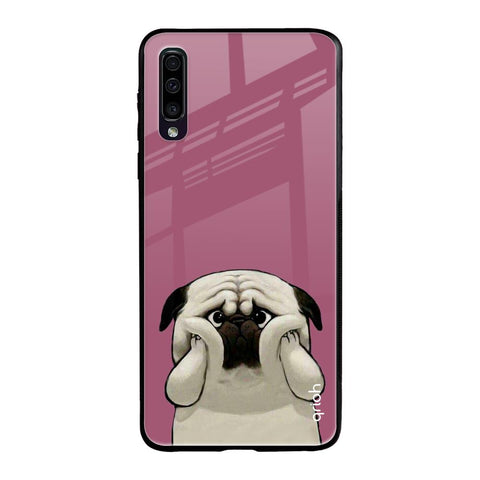 Funny Pug Face Samsung Galaxy A50 Glass Cases & Covers Online