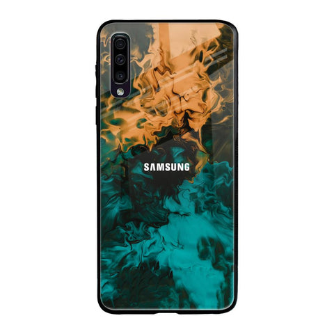 Watercolor Wave Samsung Galaxy A50 Glass Back Cover Online