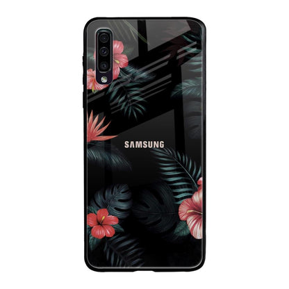 Tropical Art Flower Samsung Galaxy A50 Glass Back Cover Online
