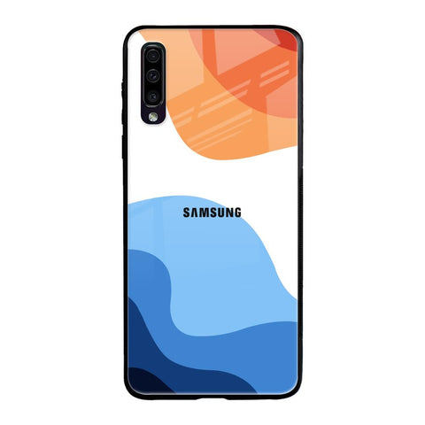 Wavy Color Pattern Samsung Galaxy A50 Glass Back Cover Online