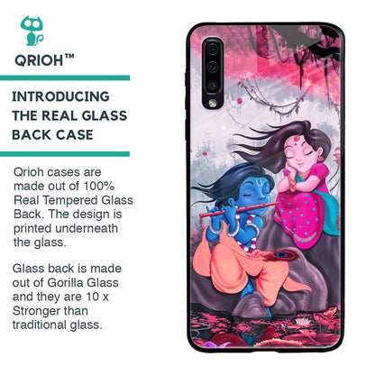 Radha Krishna Art Glass Case for Samsung Galaxy A50