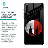 Anime Red Moon Glass Case for Samsung Galaxy A50
