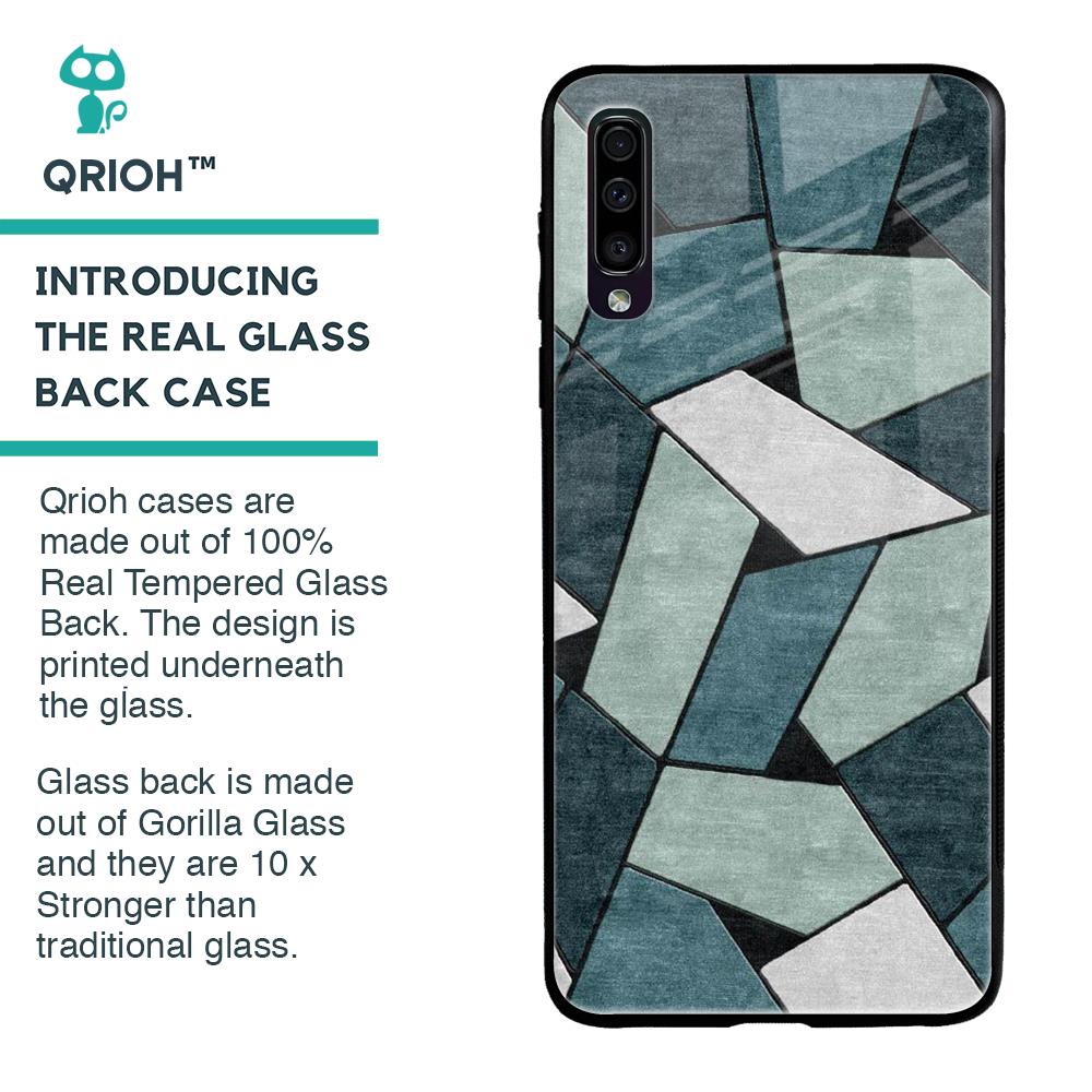 Abstact Tiles Glass Case for Samsung Galaxy A50