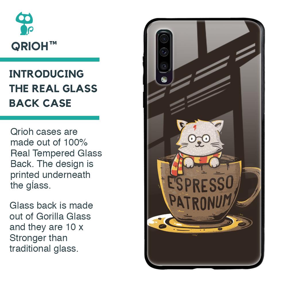 Tea With Kitty Glass Case For Samsung Galaxy A50