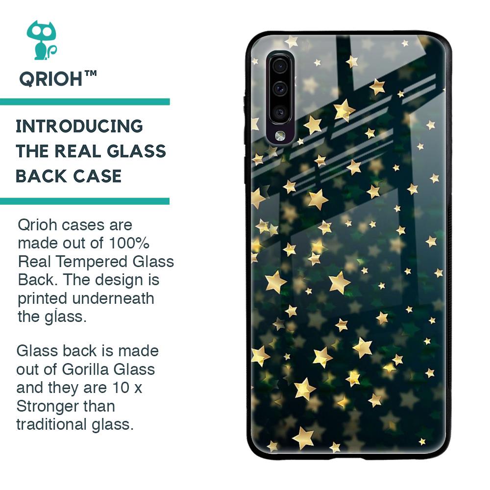 Dazzling Stars Glass Case For Samsung Galaxy A50