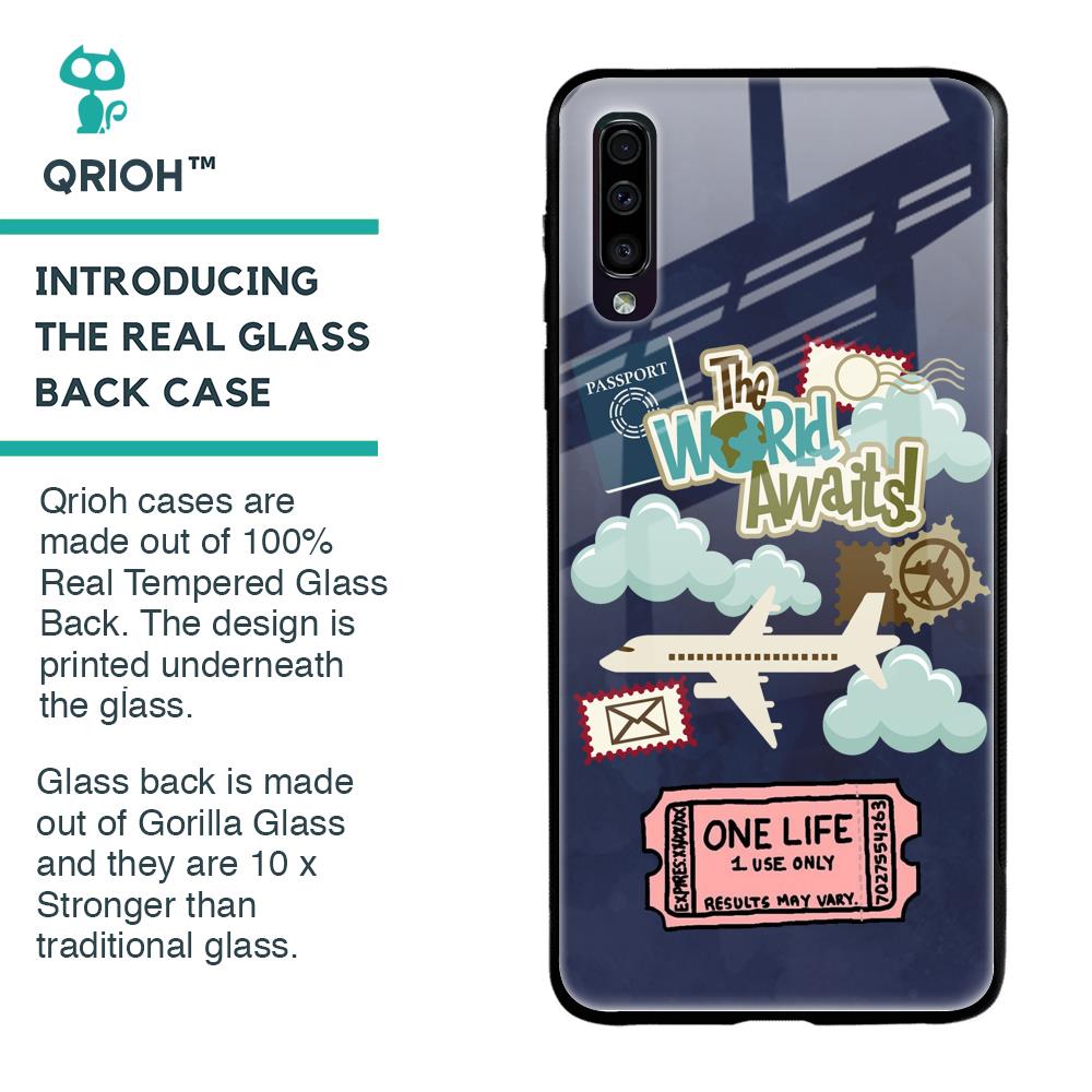 Tour The World Glass Case For Samsung Galaxy A50