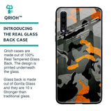 Camouflage Orange Glass Case For Samsung Galaxy A50