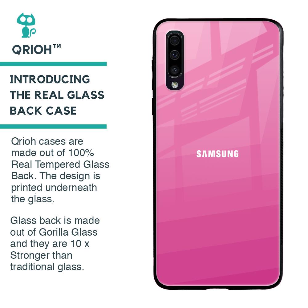 Pink Ribbon Caddy Glass Case for Samsung Galaxy A50