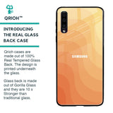 Orange Curve Pattern Glass Case for Samsung Galaxy A50