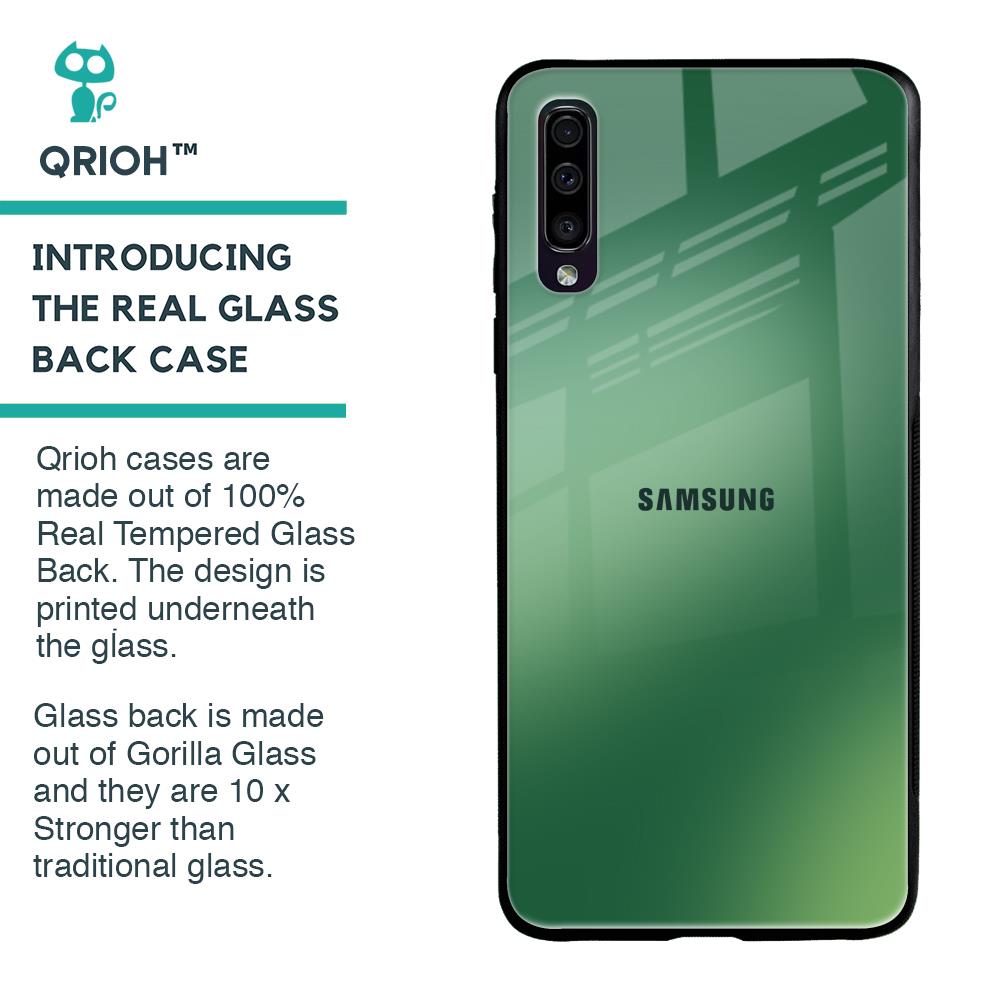 Green Grunge Texture Glass Case for Samsung Galaxy A50
