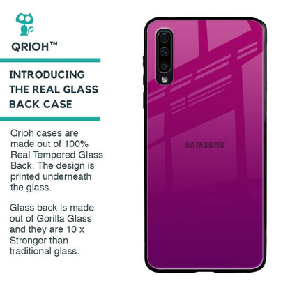 Magenta Gradient Glass Case For Samsung Galaxy A50
