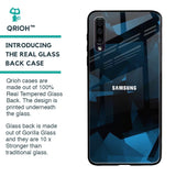 Polygonal Blue Box Glass Case For Samsung Galaxy A50