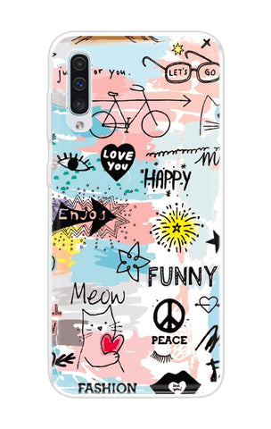 Happy Doodle Samsung Galaxy A50 Back Cover