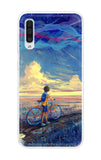Riding Bicycle to Dreamland Samsung Galaxy A50 Back Cover