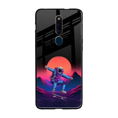 Retro Astronaut Oppo F11 Pro Glass Back Cover Online