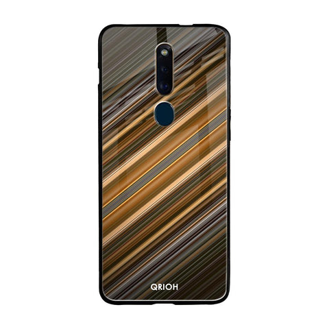 Diagonal Slash Pattern Oppo F11 Pro Glass Cases & Covers Online
