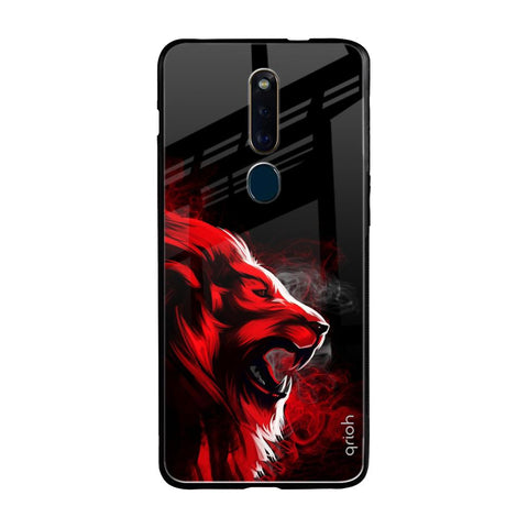 Red Angry Lion Oppo F11 Pro Glass Cases & Covers Online