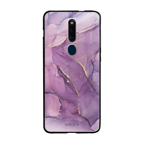 Purple Gold Marble Oppo F11 Pro Glass Back Cover Online