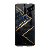 Sleek Golden & Navy Oppo F11 Pro Glass Back Cover Online