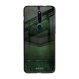 Green Leather Oppo F11 Pro Glass Back Cover Online