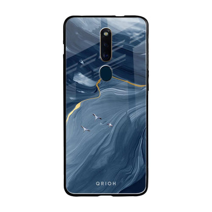 Deep Ocean Marble Oppo F11 Pro Glass Back Cover Online