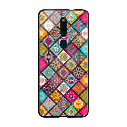 Multicolor Mandala Oppo F11 Pro Glass Back Cover Online