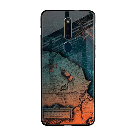 Geographical Map Oppo F11 Pro Glass Back Cover Online