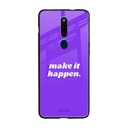 Make it Happen Oppo F11 Pro Glass Back Cover Online