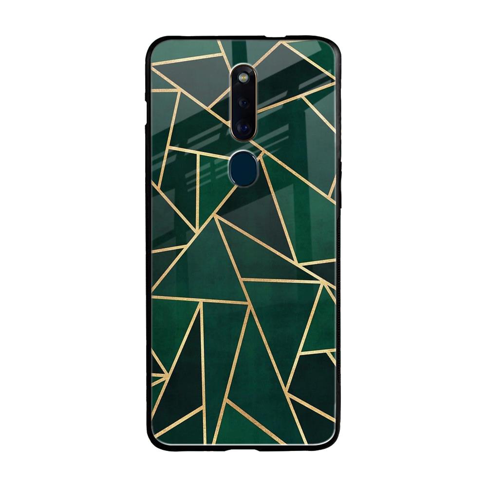 Abstract Green Oppo F11 Pro Glass Cases & Covers Online