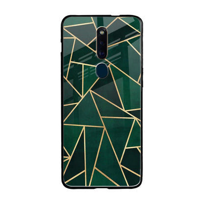 Abstract Green Oppo F11 Pro Glass Cases & Covers Online