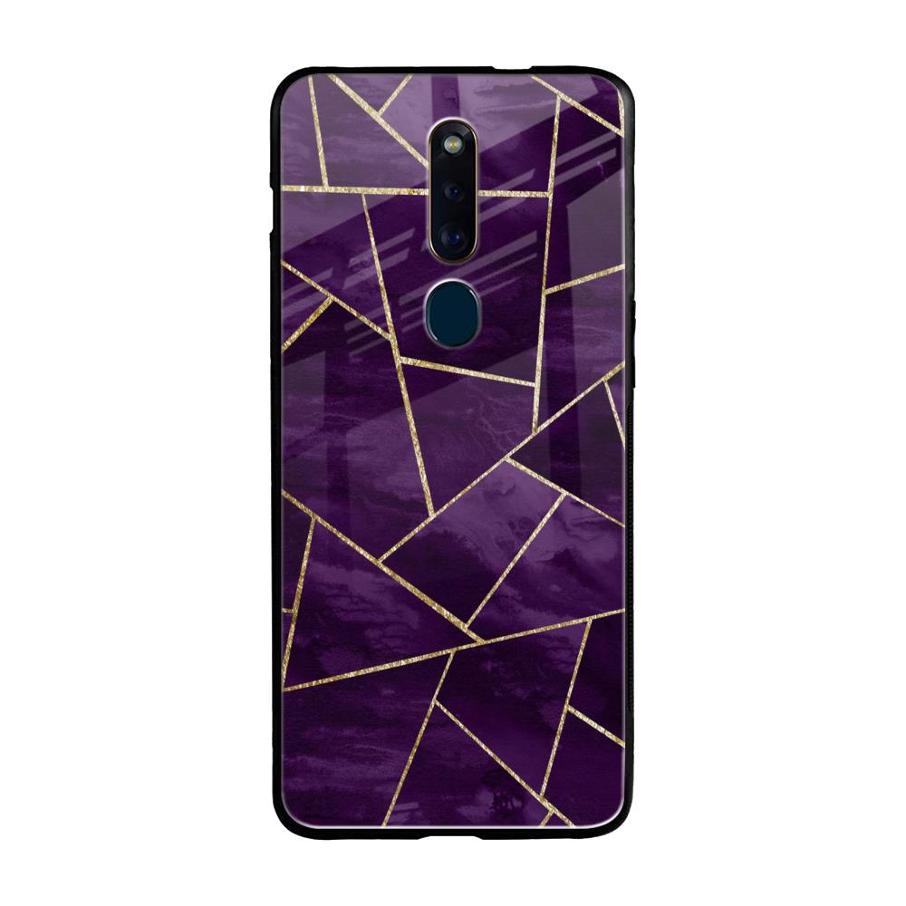 Geometric Purple Oppo F11 Pro Glass Cases & Covers Online