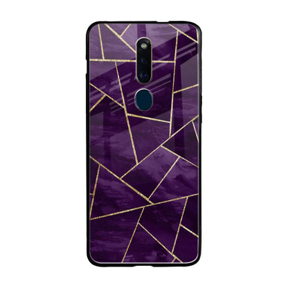 Geometric Purple Oppo F11 Pro Glass Cases & Covers Online