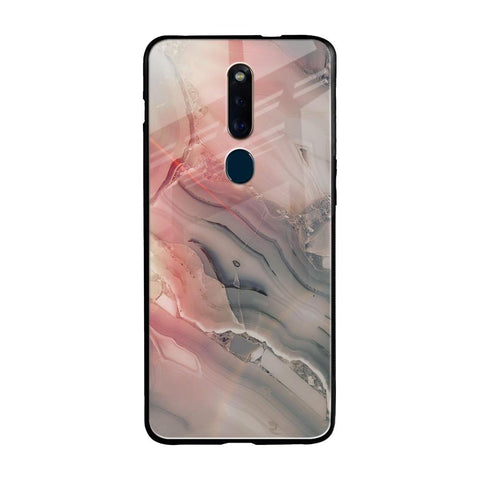 Pink And Grey Marble Oppo F11 Pro Glass Cases & Covers Online