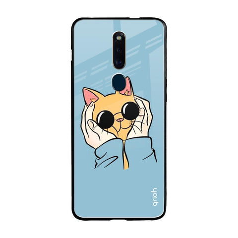 Adorable Cute Kitty Oppo F11 Pro Glass Cases & Covers Online