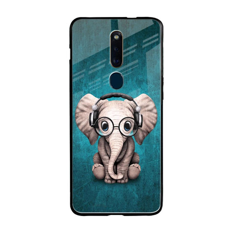 Adorable Baby Elephant Oppo F11 Pro Glass Cases & Covers Online