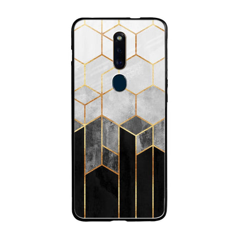 Tricolor Pattern Oppo F11 Pro Glass Cases & Covers Online