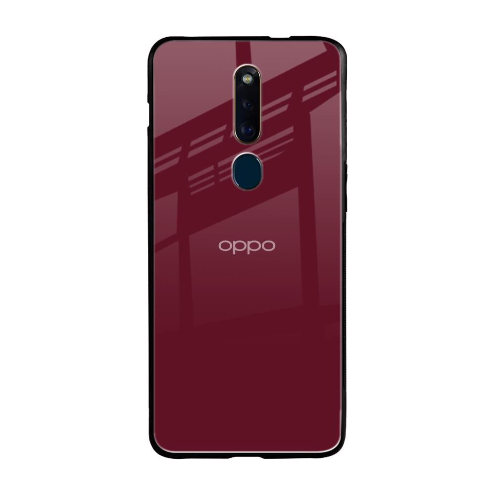 Classic Burgundy Oppo F11 Pro Glass Back Cover Online