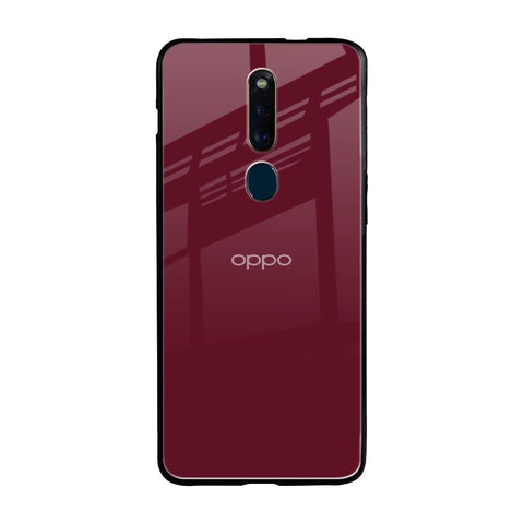 Classic Burgundy Oppo F11 Pro Glass Back Cover Online