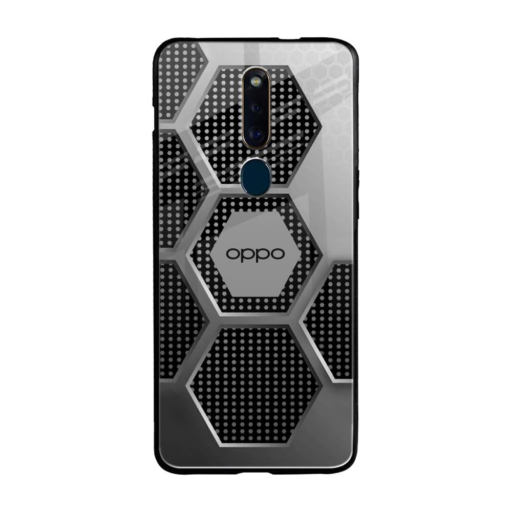 Hexagon Style Oppo F11 Pro Glass Back Cover Online