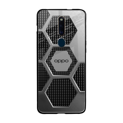 Hexagon Style Oppo F11 Pro Glass Back Cover Online