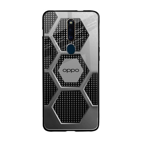 Hexagon Style Oppo F11 Pro Glass Back Cover Online